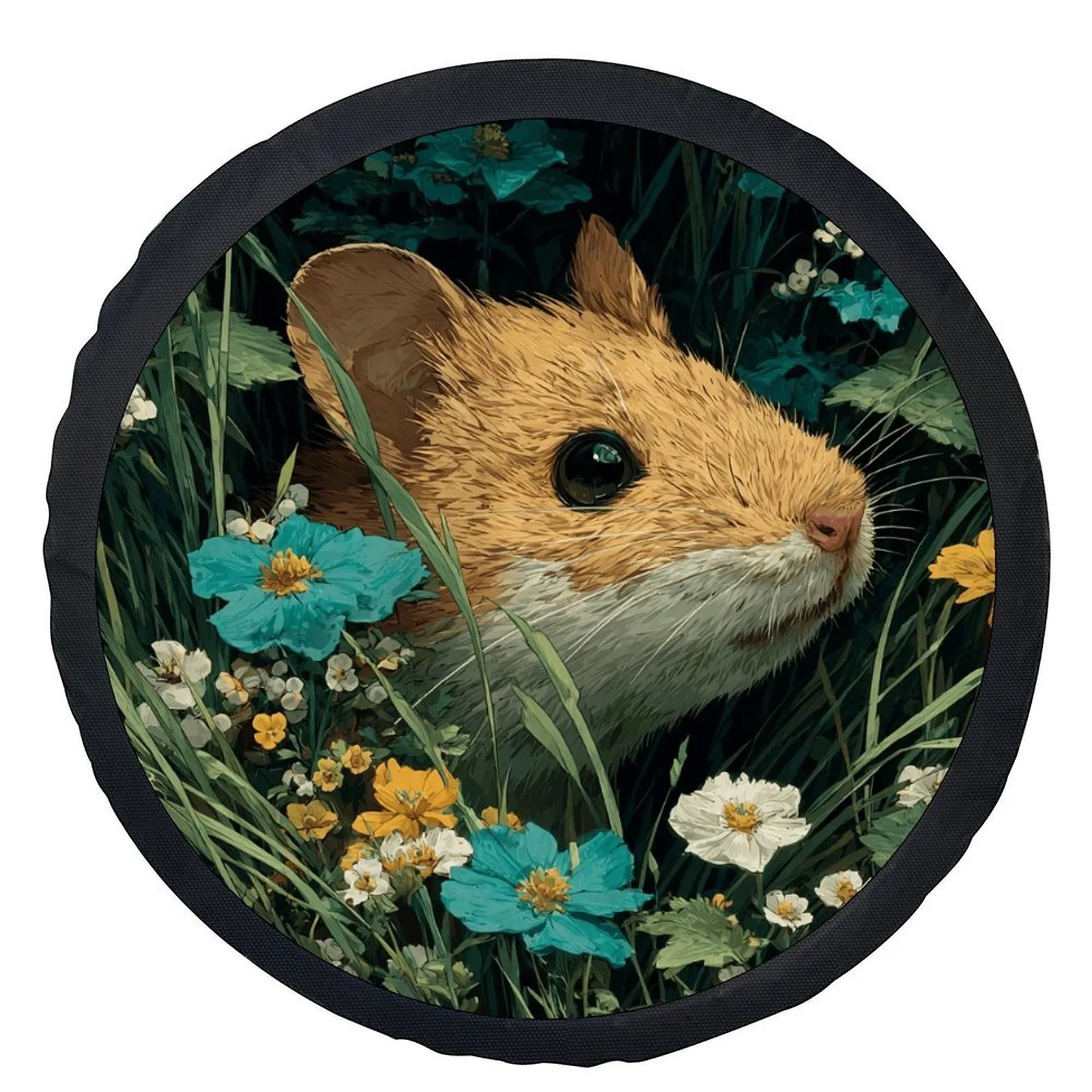 

Милый хомячок на цветочном колесе: прочный защитный чехол для шин автомобилей и внедорожников