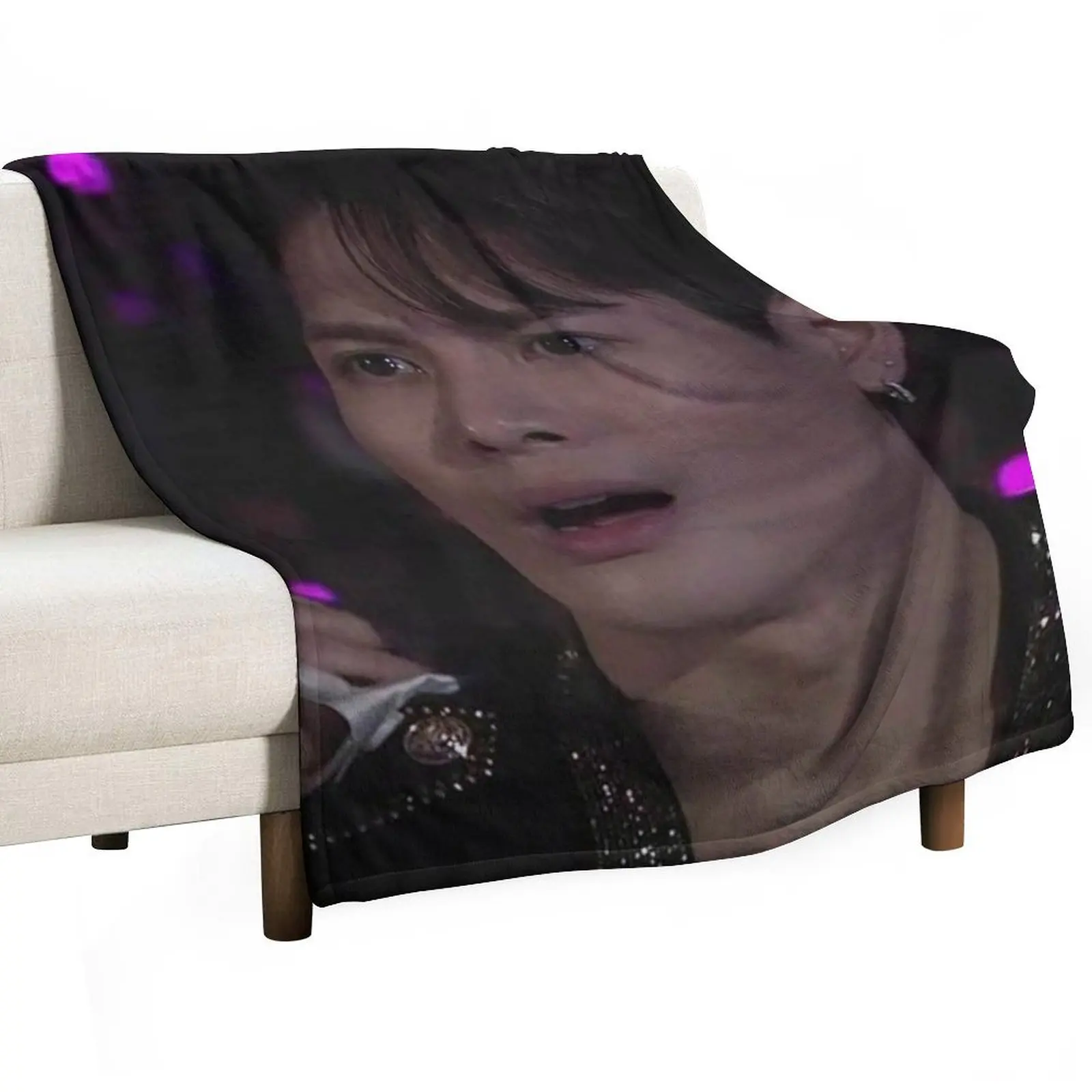

GOT7 Jackson MAMA Meme Throw Blanket Soft Plaid Plush Polar Decorative Sofas Blankets