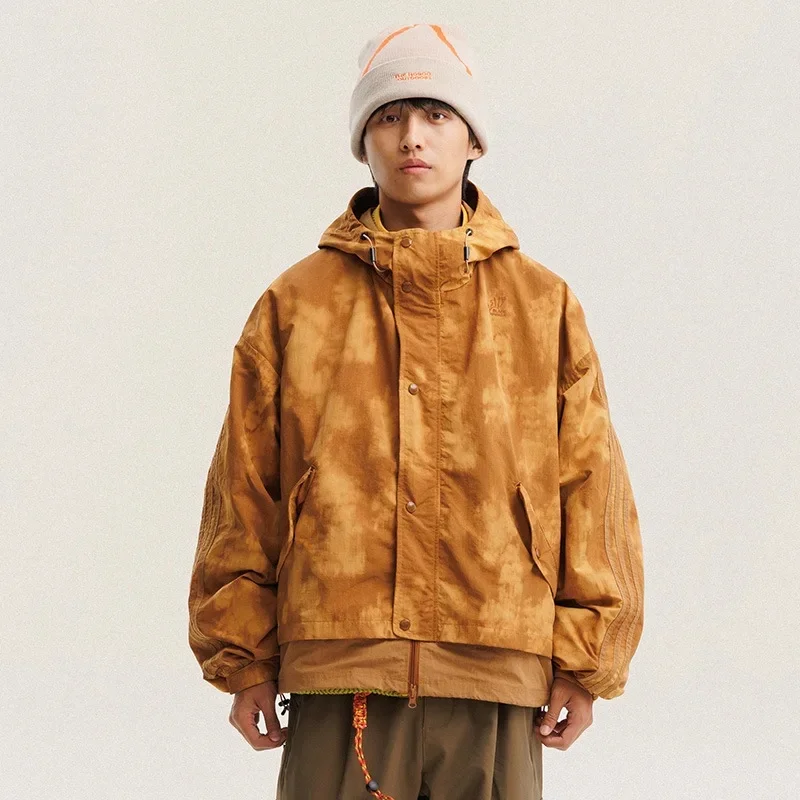 Outdoor Nylon Waterproof Lightweight Men Women Fashion Sport Loose Casual Tack Quick Dry Hooded Cargo Jacket Techwear Coat
