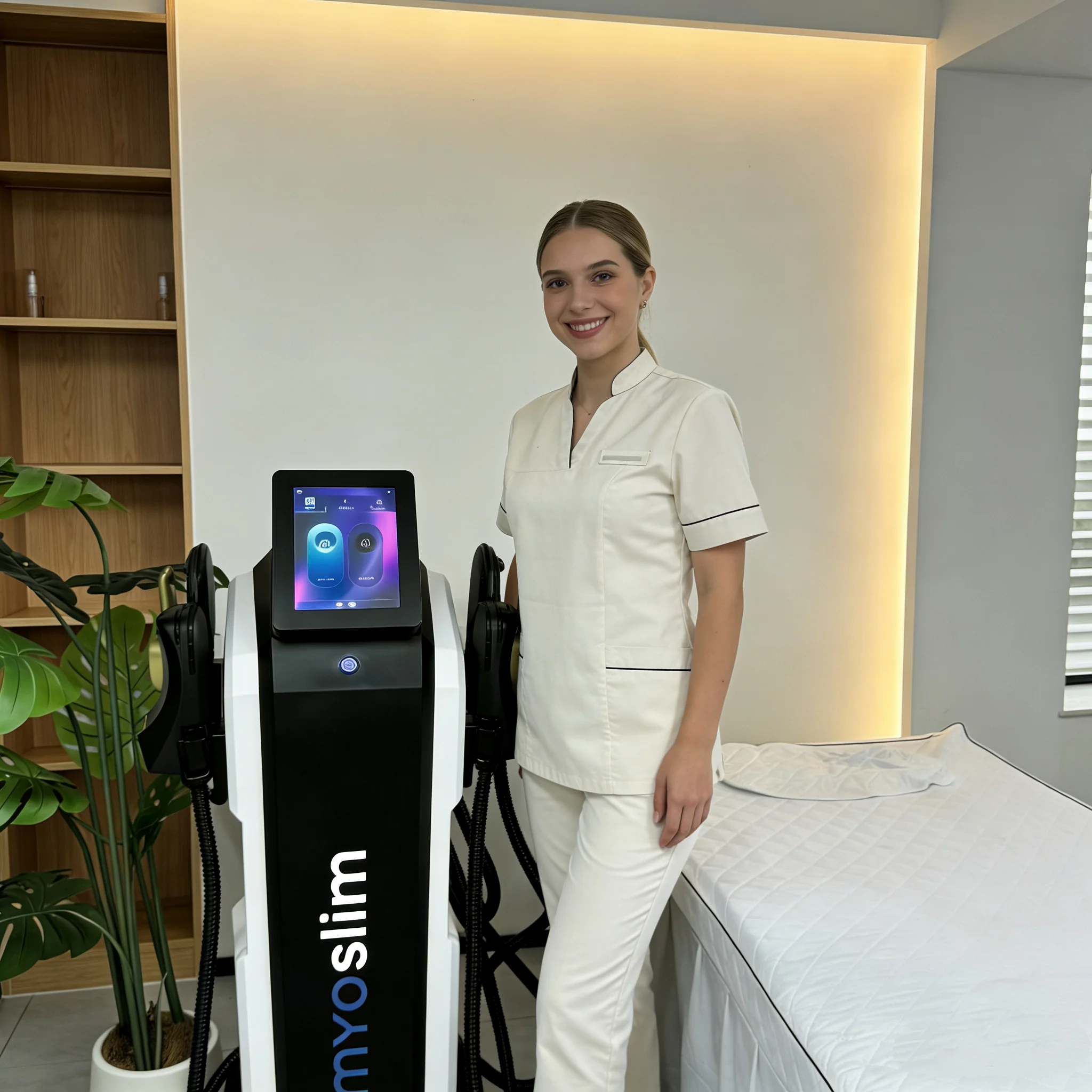 

Professional Ems Ultra Pro RF Body Sculpt Shape Zero Myoslim Hiemt Neo Muscle Stimulator 4 Handle Machine for Salon