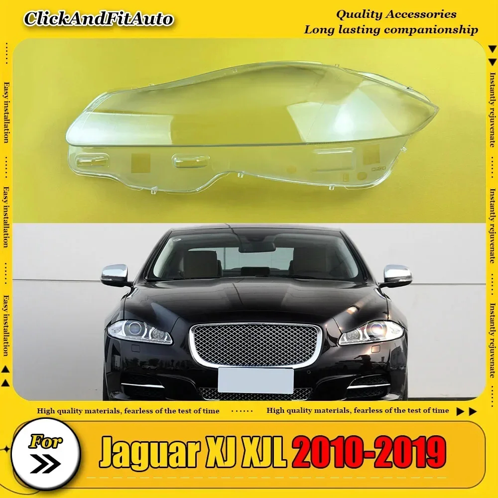

For Jaguar XJ XJL 2010~2019 Headlight Cover Transparent Lampshade Headlamp Shell Plexiglass Replace The Original Lens