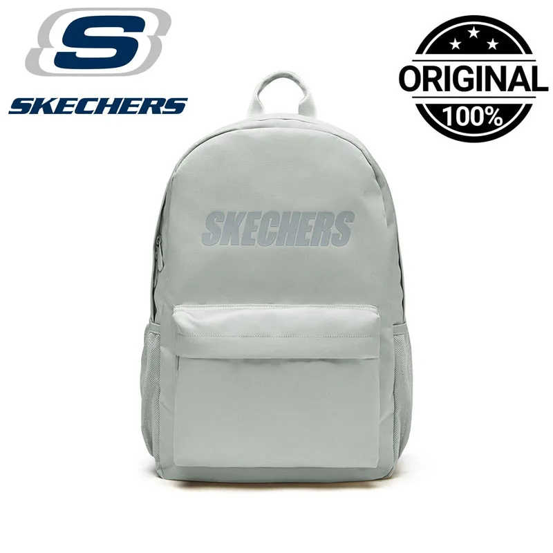 Skechers Light Gray Backpack Large Capacity Water Resistant School Travel Laptop Daypack L324U163-00MV