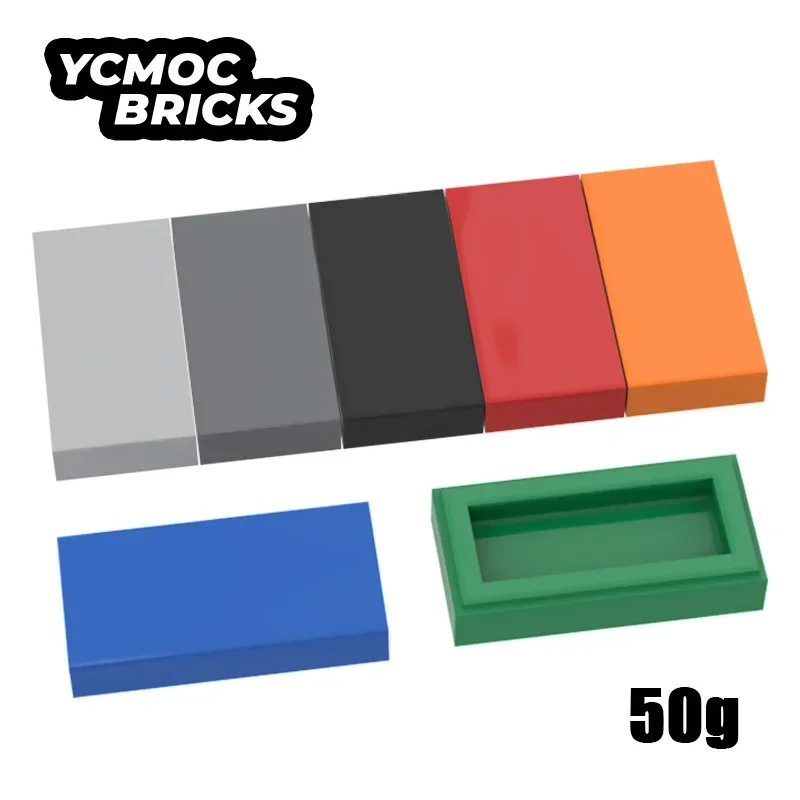

50 г MOC Строительные блоки 3069 30070 Плитка 1 x 2 с канавкой Совместимые детали кирпичей DIY Сборка частиц Детская головоломка Мозг Игрушка в подарок