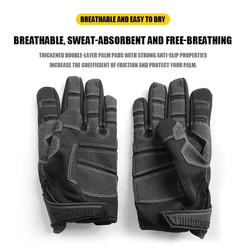 TOUGHBUILT TB-G03-L / TB-G03-XL Microfiber Abrasion Resistant Work Gloves Hand Protection Power Tool Accessories