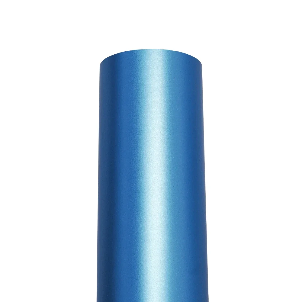 Metallic Matte Satin Ice Blue Car Wrap Stickers Color Change Vinyl Film Bubble Free Wrapping Car Accessories Exterior Interior