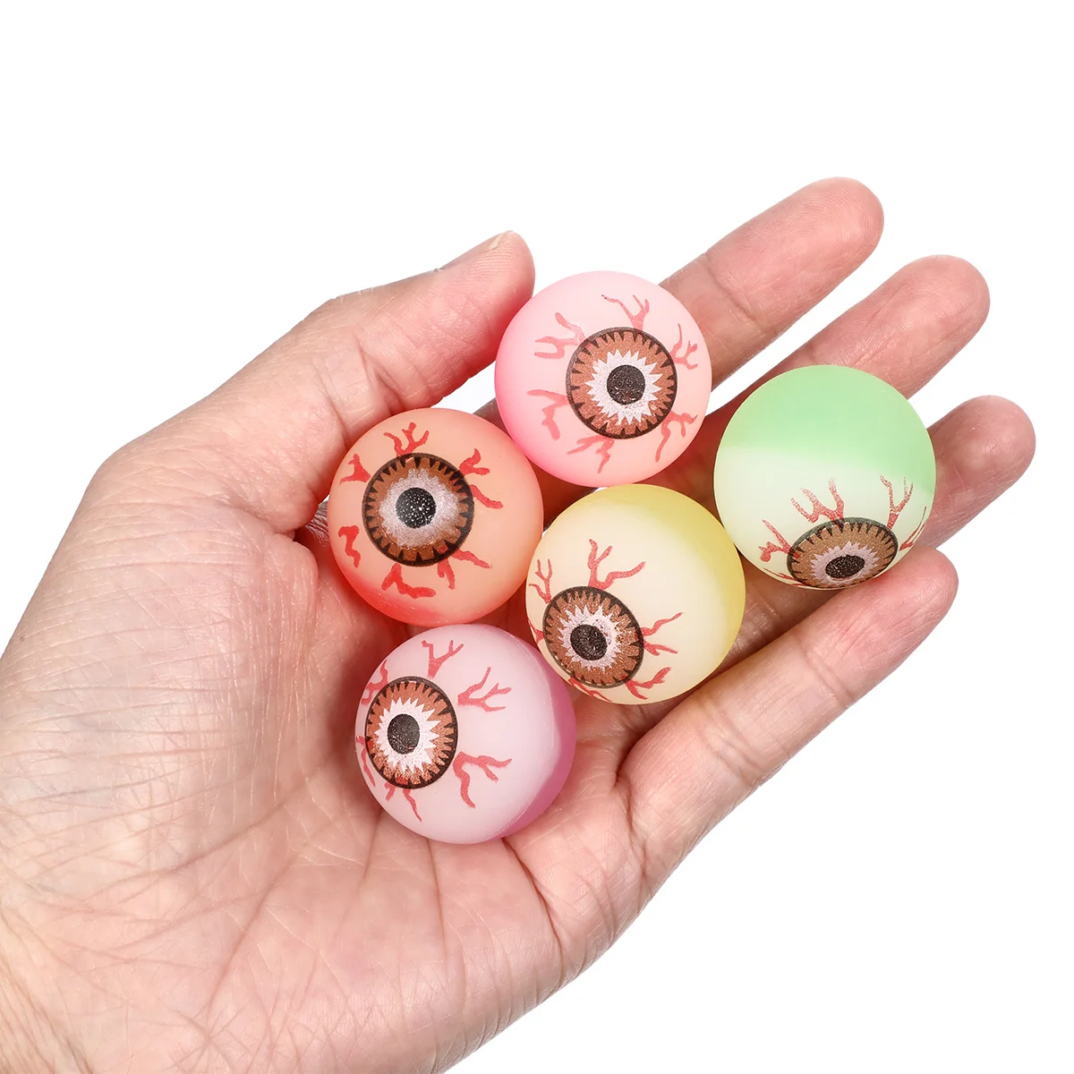 

10pcs Bouncy Eyeballs Toys Premium Glow Dark Halloween Party Favors Kids Plastic Decoration Scary Costumes Dancing Carnival