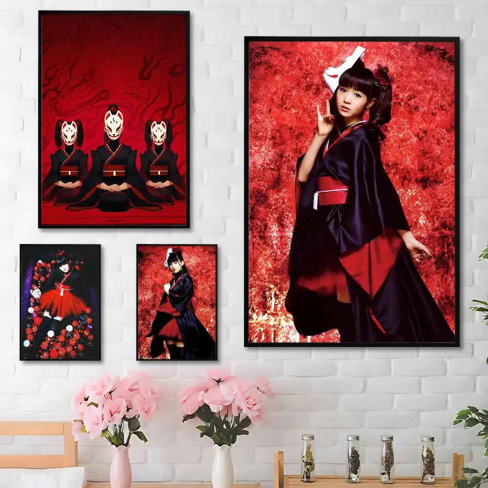 

B-BABYMETALs-S Band Poster Waterproof HD Wall Art Decal Self-Adhesive Aesthetic Decor For Home Living