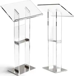 Support de podium de chaire en acrylique, chaires portables modernes pour polarisation, pasteurs, école moderne, réception rigourde mariage