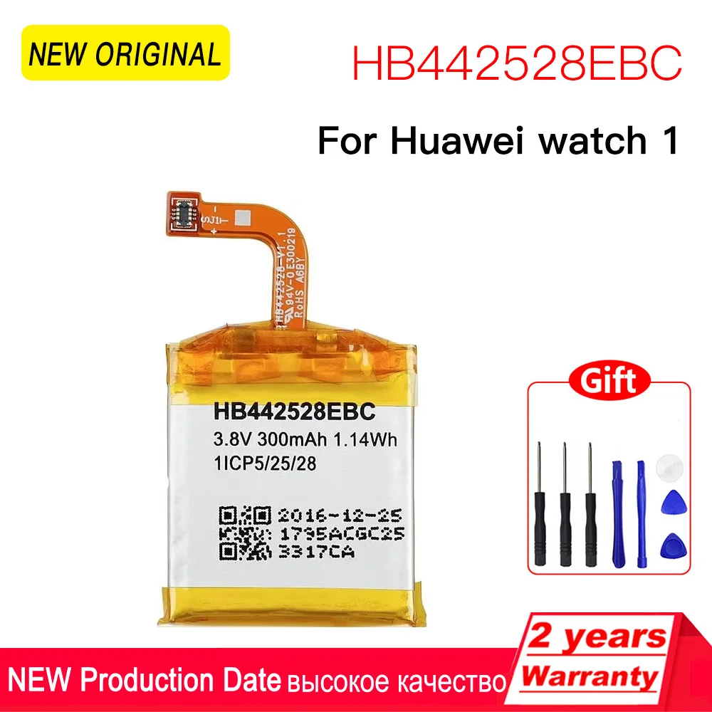 

Genuine 300mAh HB442528EBC Battery Replacement for Huawei Watch 1 battery Replacement Batteries+ Free Tools