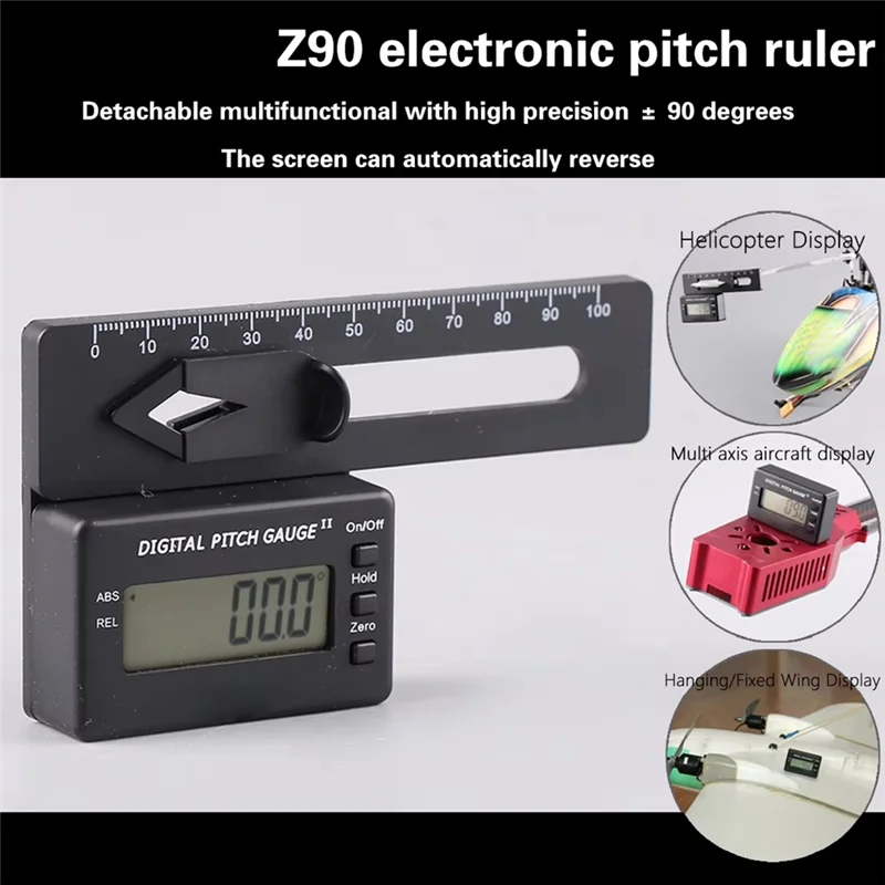 

【MEET】For 250 450 500 600 700 RC Helicopter Heli Model Compatible Digital Pitch Gauge Z90 New Digital Pitch Gauge