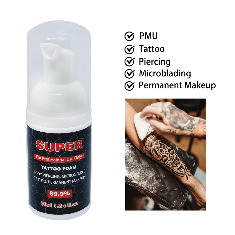 89.9% Super Tattoo Foam During Permanent Makeup Microblading Piercing Secondary Foam Eyebrow Tattoo Auxiliary Procedure 1.2OZ