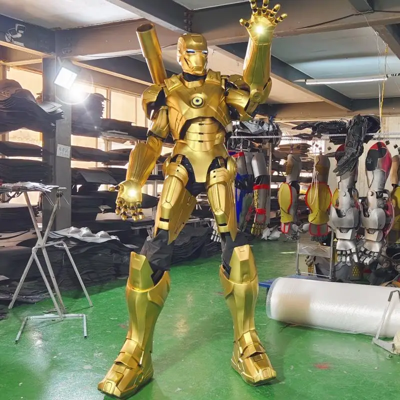 New Golden Iron Man Mecha Autobot Wasp Version 1:1 Ratio Wearable Costume Boy Toy Optimus Prime Children's Toy Best Gift