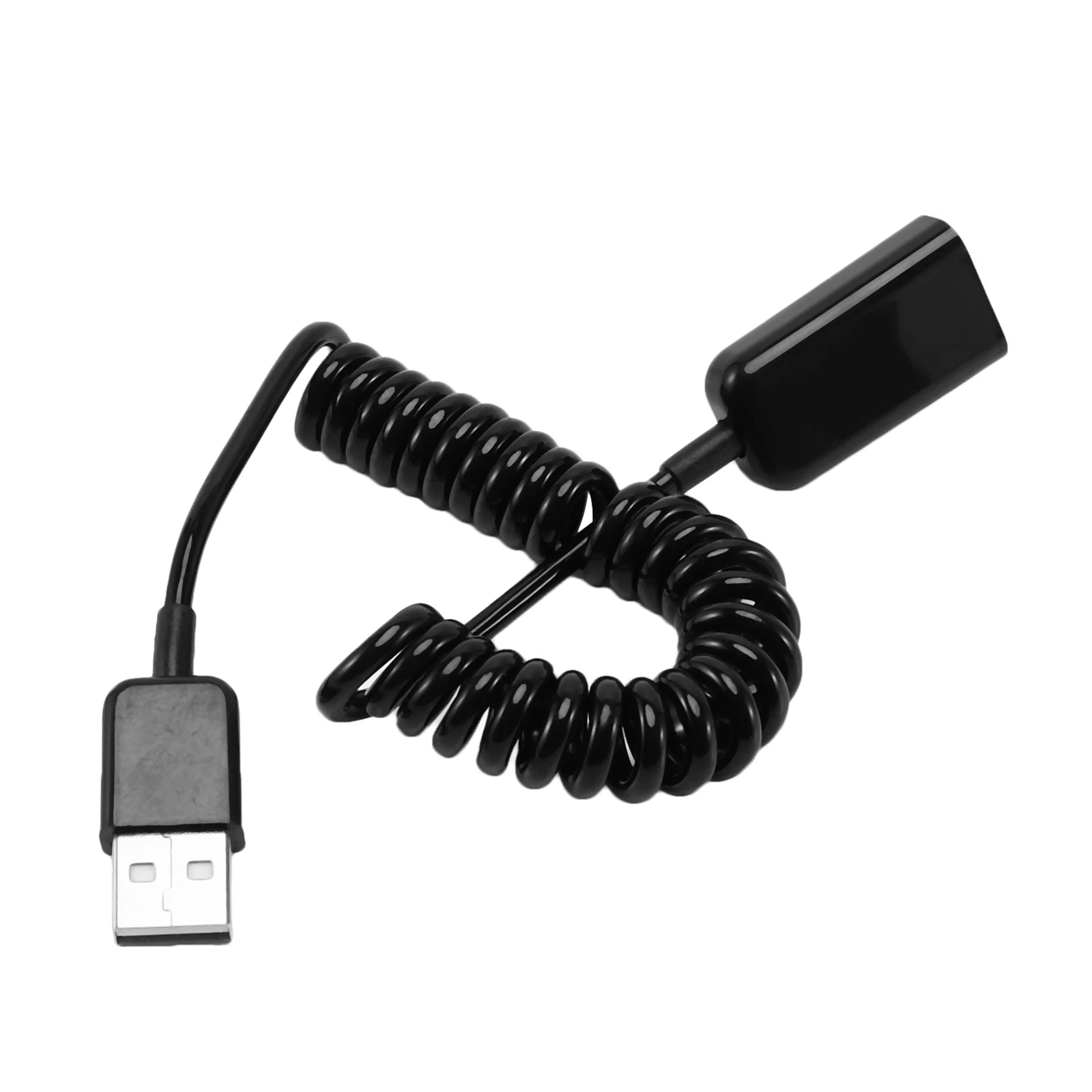 L72A-2X Spiral Coiled USB A Male To A Female Adapter Adaptor Cable 1M 3FT