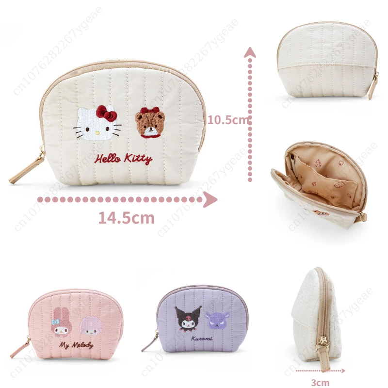 Sanrio Clutter Bag Kawaii My Melody Kuromi Hello Kitty Cute Toiletry Carry on Tissue Conch Cosmetic Bags Anime