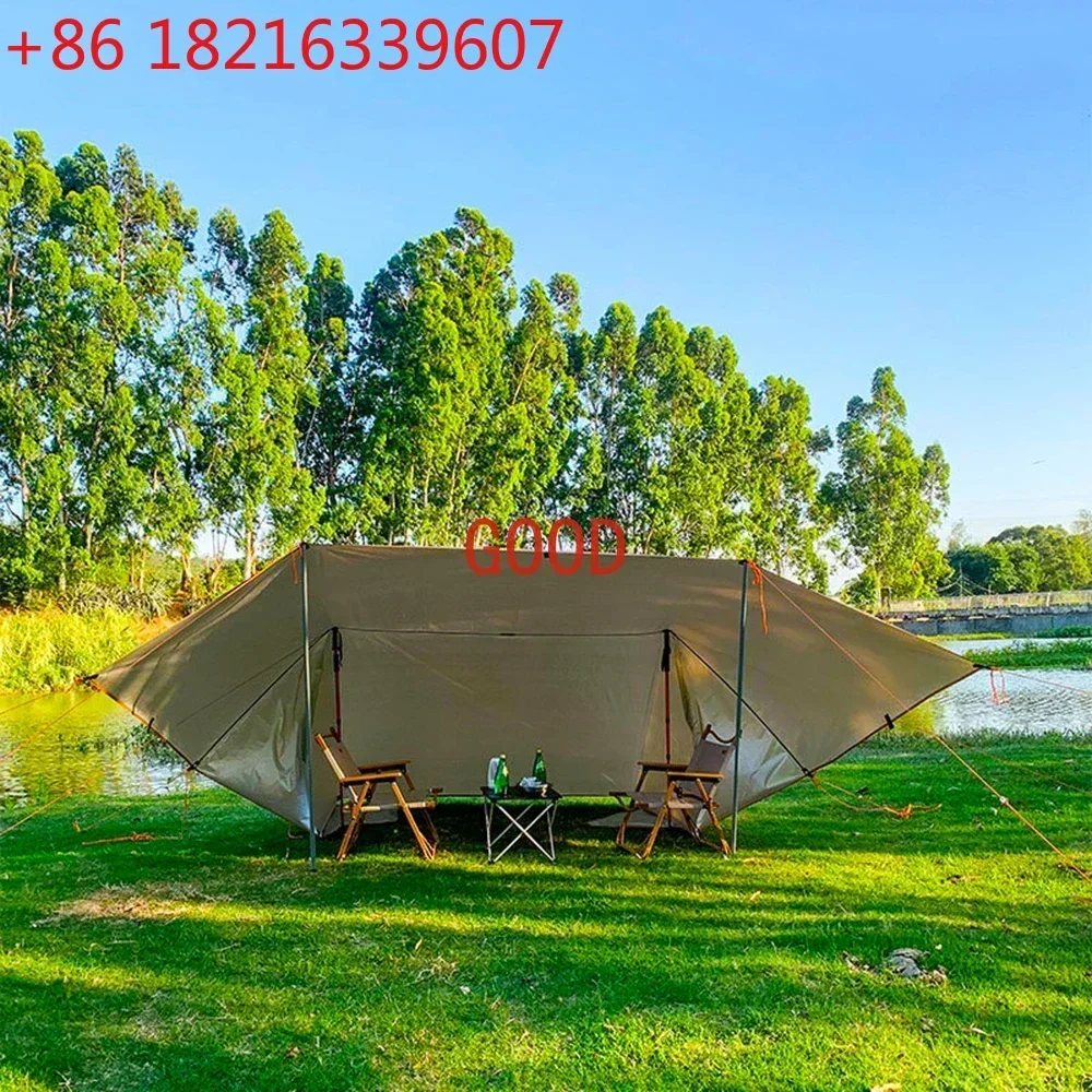 TAO 4x4m 4x3m 3x3m Tarp Tent Waterproof Camping UV Protection Outdoor Hiking Backpacking Tent Tarp Camping Tourist Beach Sun She