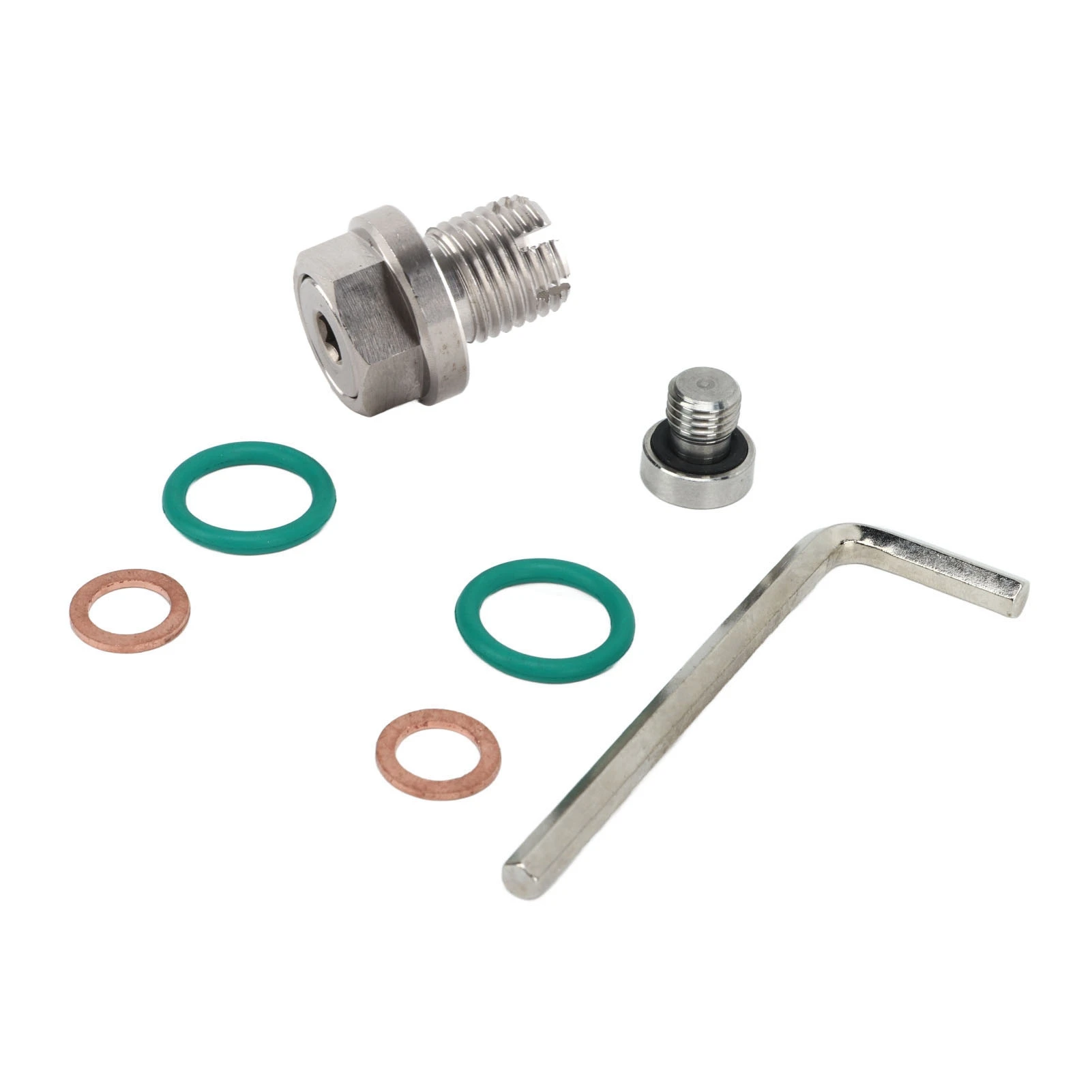 Piggyback قابس التصريف الفولاذ المقاوم للصدأ الذاتي التنصت النفط عموم الموضوع إصلاح أطقم مع عرافة وجع يا حلقة طوقا M14.1-1.5x15mm