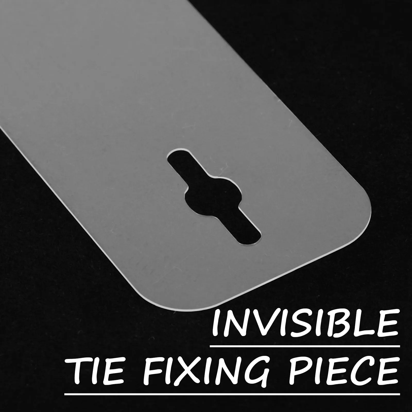20Pcs Hidden Tie Stay Insert Transparent Tie Collar Support Stay Clear Necktie Stabilizer for Dress Shirts Business Wear