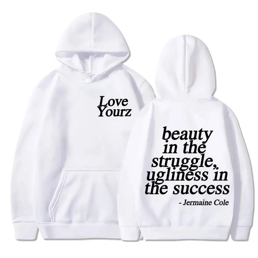 Vintage Fashion Sweatshirt Men Women Oversized Loose Hoodie Harajuku Streetwear J Cole Dreamville Love Yourz Lyrics Print Hooded