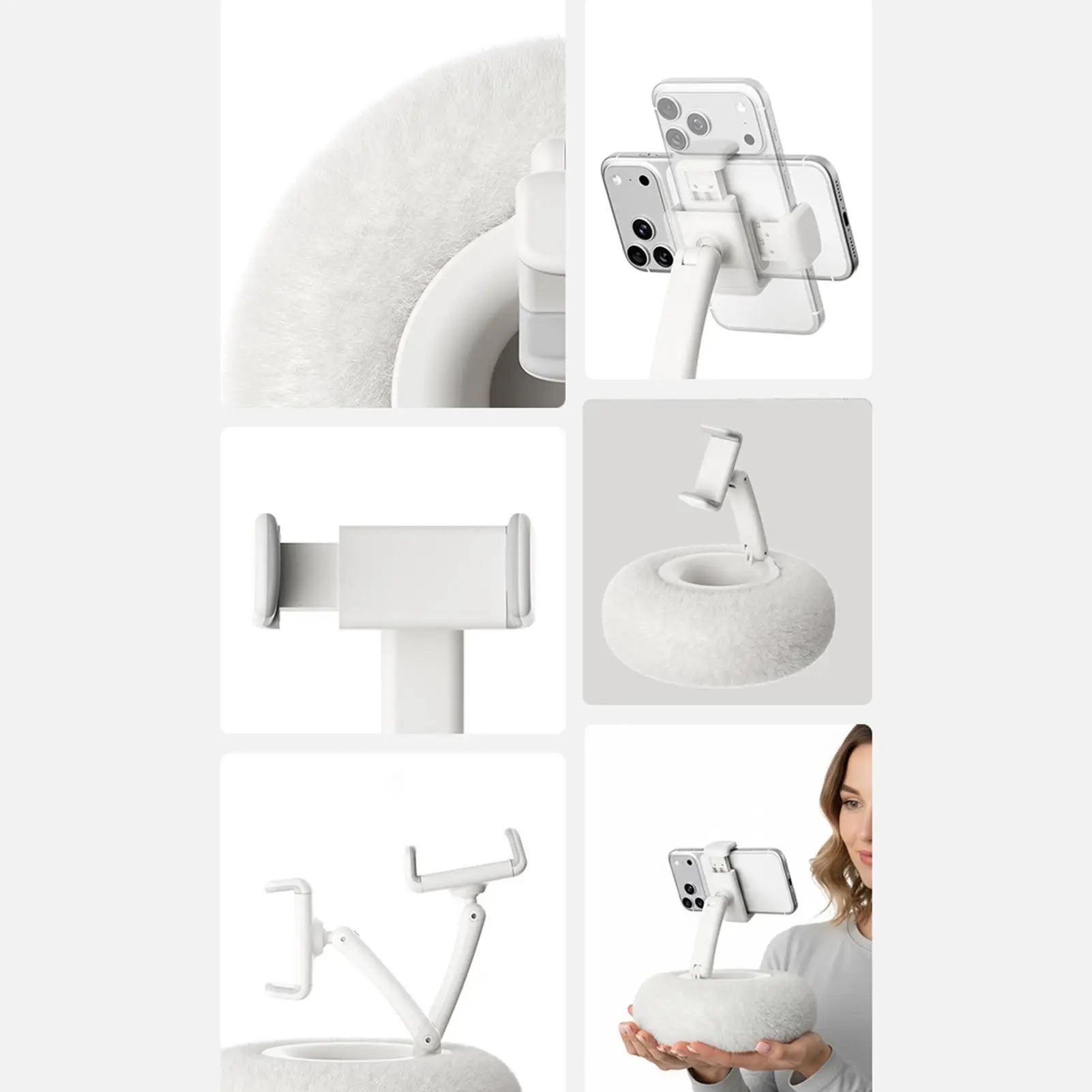 

Tablet Pillow Stand Adjustable Foldable Cushion 360 Degree Rotation Foldable Phone Support Tablet Stand With Pillow For Bed