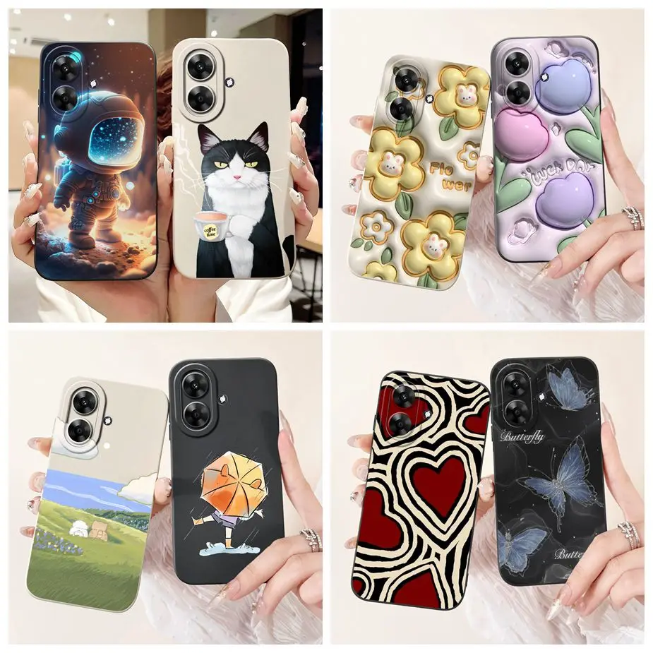 For Realme Note 60 Case Narzo N61 Stylish Candy Painted Cover Shockproof Phone Case For Realme Note 50 Note50 Note60 Soft Fundas