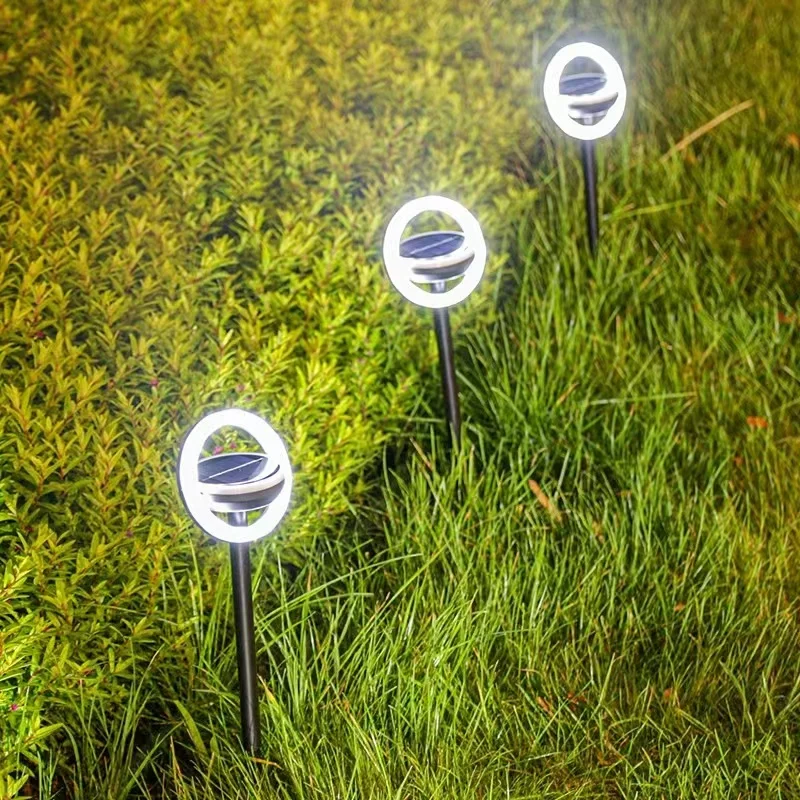 Rotatable Ground Plug Solar Outdoor Lawn Light, Two Colors, Both Garden and Yard Can Be Used