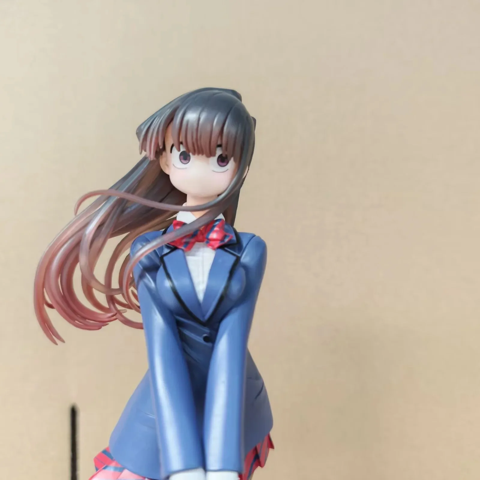 26CM Anime Komi san wa Komyushou Desu Figurka Komi Shouko Dream Tech 1/7 Wave School Uniform Ver Model Toy Gift Action Figure