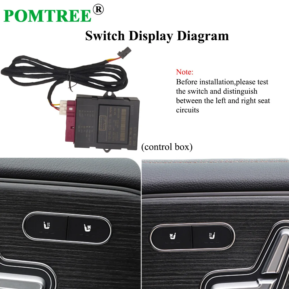 Built-in Car Seat Ventilation And Heating System Kit Fit 2 Seats,Compatible With Mercedes Benz GLA,Includ Driver/Co pilot Switch