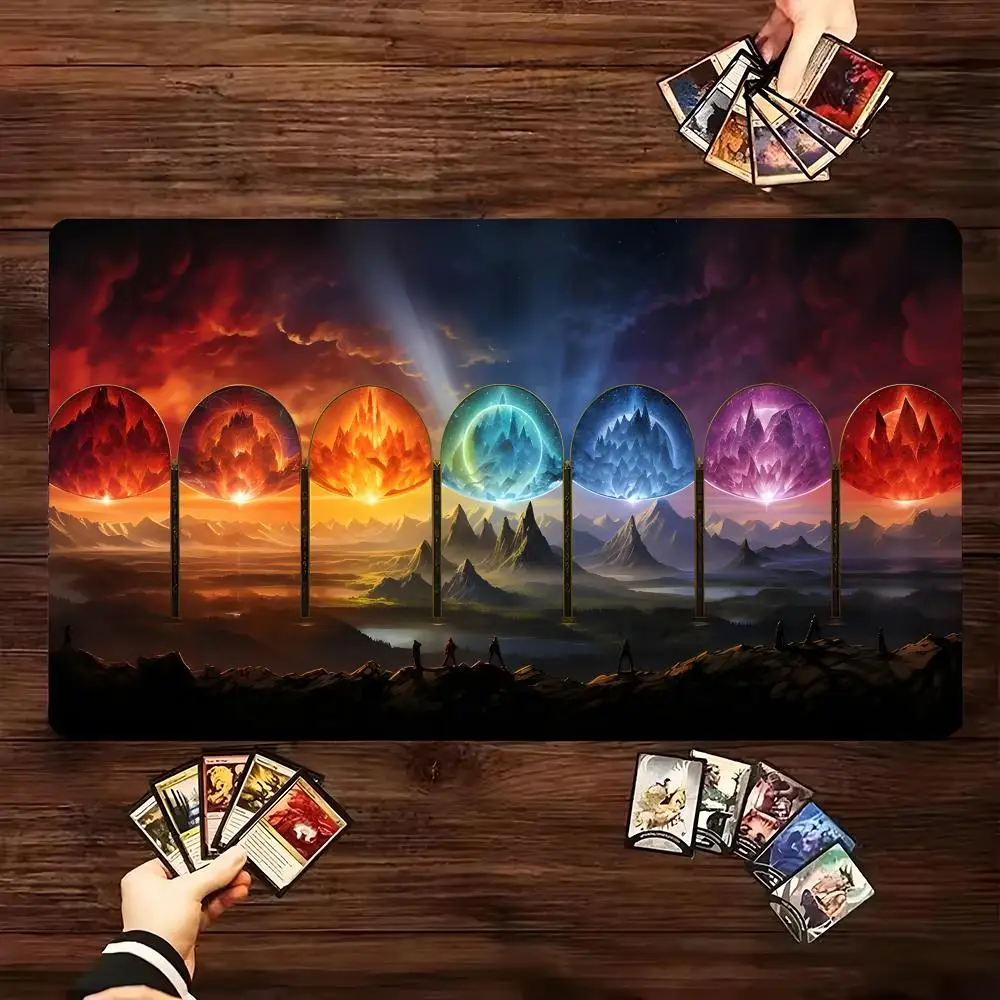 

900x400MM MTG The Magic Gathering Play Mats Original Handcrafted TCG Playmat with Rubber Bottom & Stitched Edge CCG Card Mat