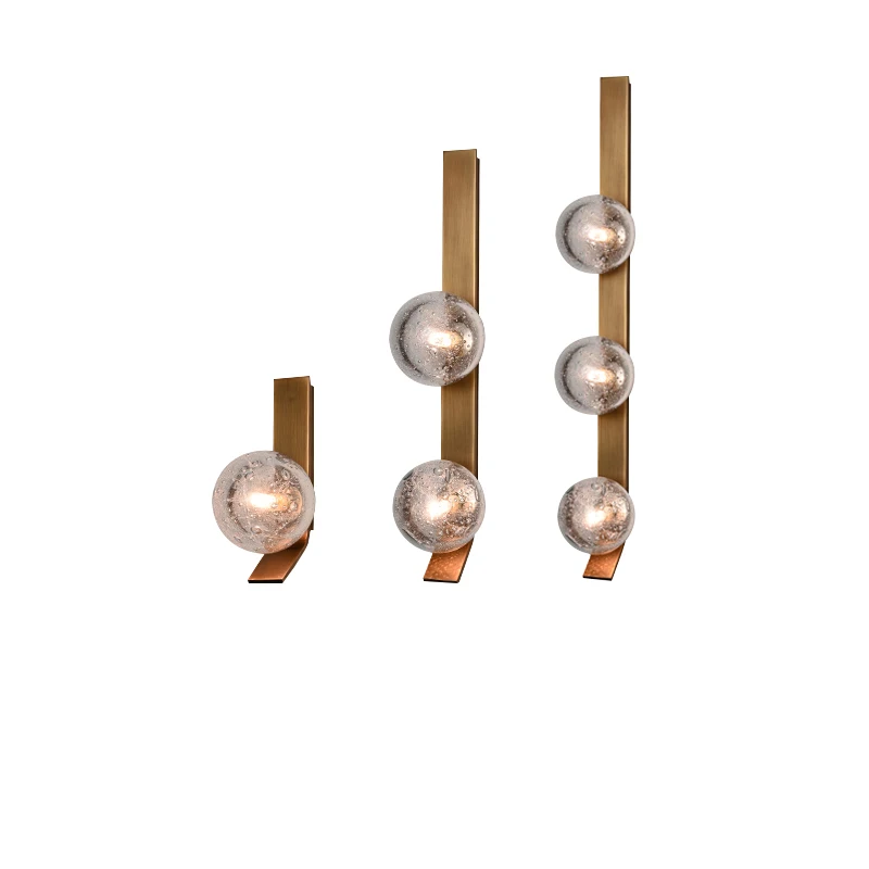 

Роскошные винтажные настенные бра из пузырькового стекла, светодиодный современный фоновый светильник для зеркала, спальни, украшения коридора