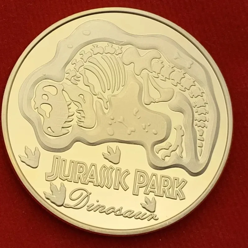 American Jurassic Park Dinosaur Gold Animal Commemorative Coin Collection Children's Birthday Christmas Tooth Fairy Gifts