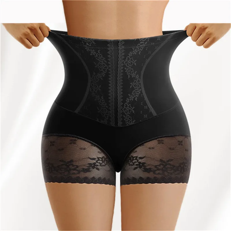 

Women High Waist Control Panties Seamless Shapewear Briefs With Lace Slimming Shorts Flat Belly Shaping Postpartum Underwear