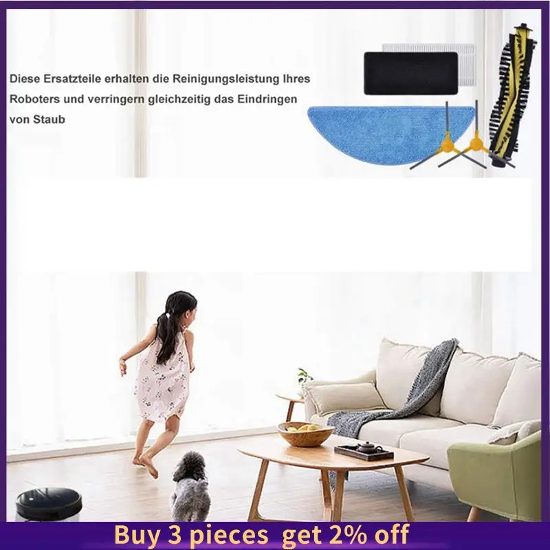 

For Ikhos Create Netbot S15 Neatsvor X500 X600 Tesvor X500 Pro Robot Vacuum Cleaner Main Side Brush Mop Cloth Replacement