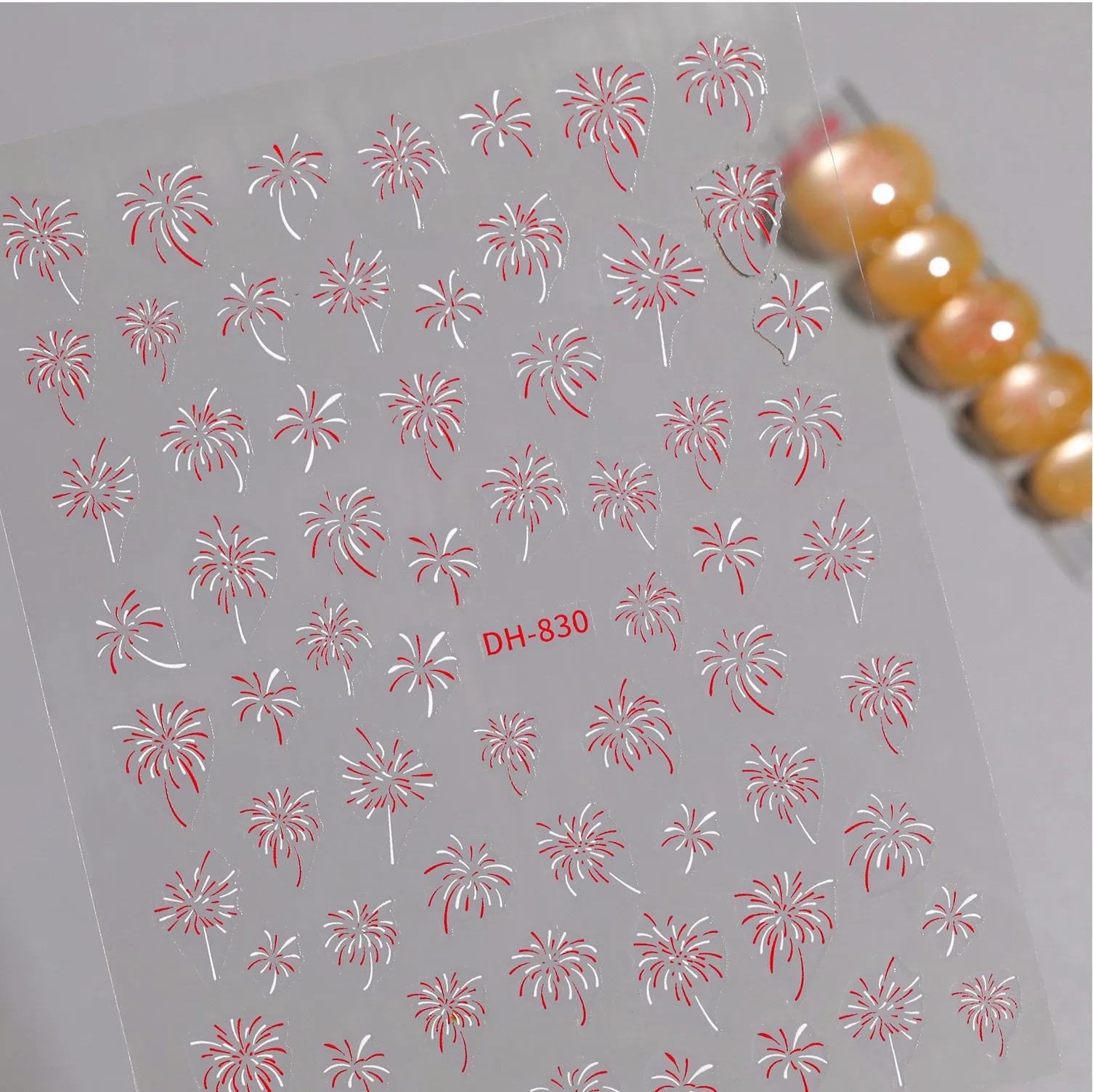 1 Set Flat Colorful Firework Nail Stickers Gold Silver Foil Self Adhesive DIY Manicure Nail Decor Ornaments
