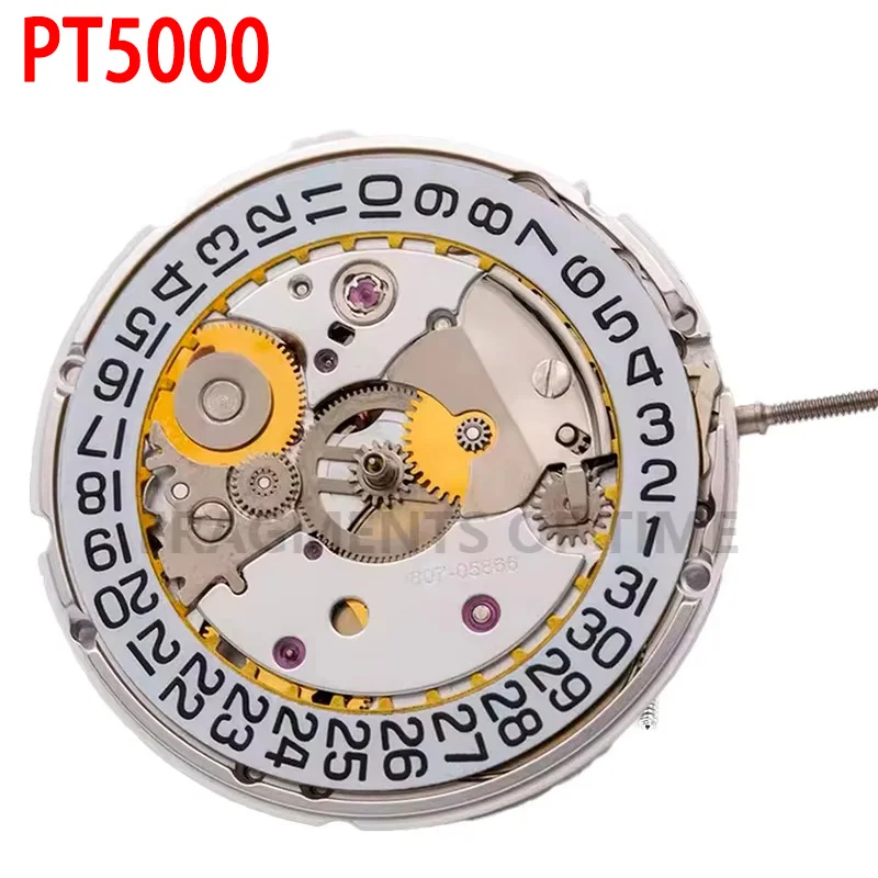movimento-meccanico-automatico-pt5000-dell'orologio-meccanico-pt5000-con-parti-dell'orologio-con-frequenza-dt28800-ora-quadrante-bianco