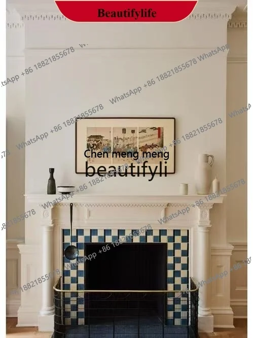 

Z183 Винтажный стиль каминная каминная каминная каминная кабина в стиле ретро во французском прихожей крышка каминного шкафа в американском стиле