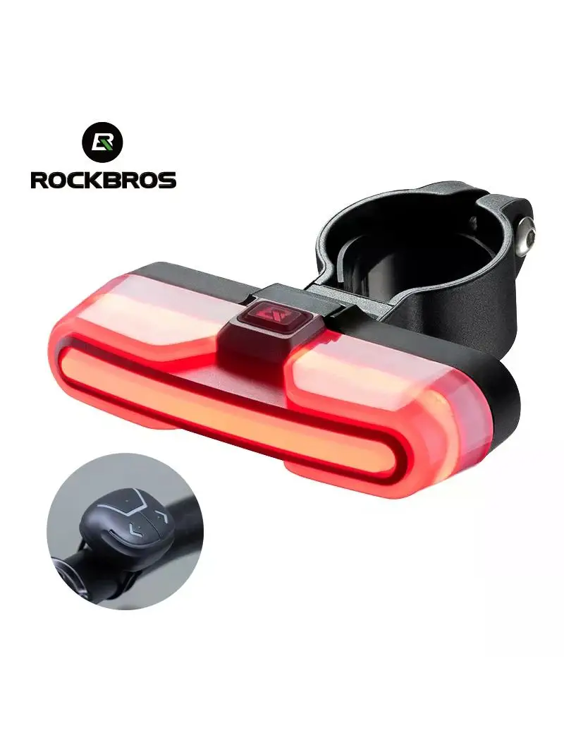AliExpress ROCKBROS Bicycle Smart Rear Light Type-C Charging IPX6 Brake Sensor Auto Stop Cycling Taillight Warning Light Bike Accessories