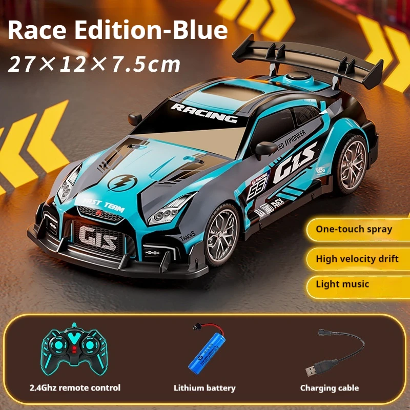 Rc Auto da corsa ad alta velocità Giocattolo Resistente agli urti Assorbente agli urti 4wd Sport da corsa Spray Drift Simulazione Racing Boy Regalo di compleanno