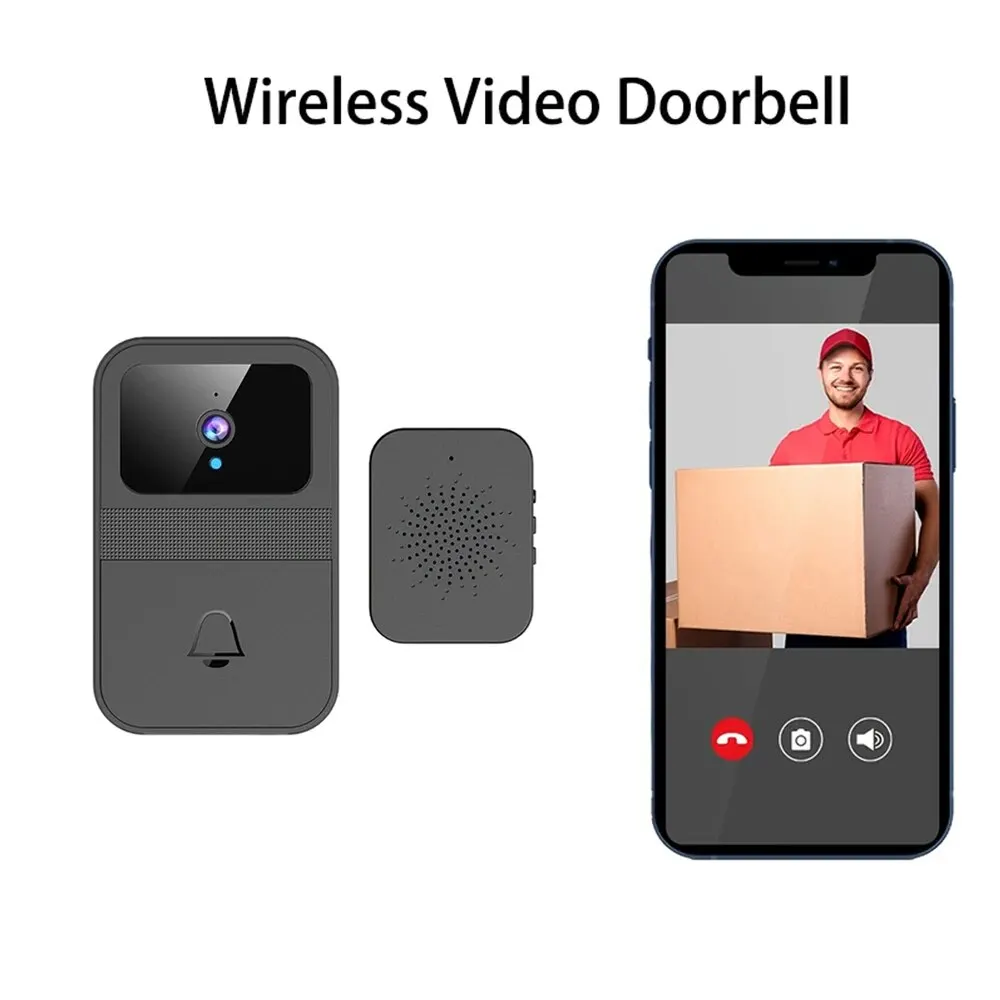 Small Smart Video WIFI Doorbell Wireless Remote Monitor, Video Intercom, HD Night Vision, 2-Way Audio, Wireless Video Camera