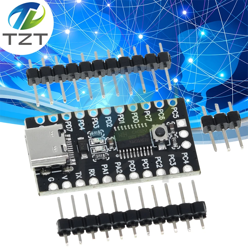 TZT CH32V003 Development Board Minimum System Core Board RISC-V Open Source TYPE-C USB Port CH32V003F4P6