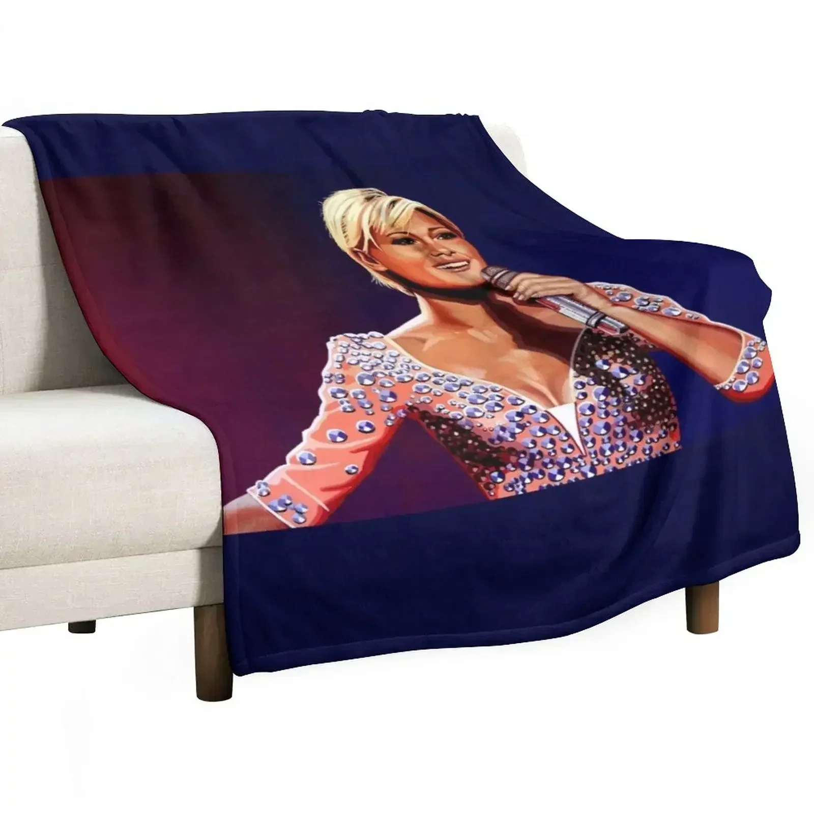 

Helene Fischer Painting Throw Blanket Quilt Plaid on the sofa Blankets