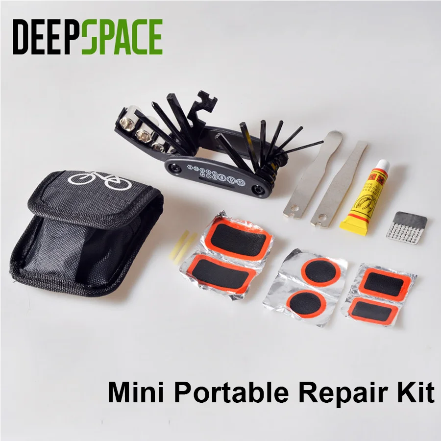 

Bicycle Repair Tools Kit, Bike Accessories, Multi Tool Set with Pump Tire Patch, Portable Mountain Road BikeTire Auto Tool Set