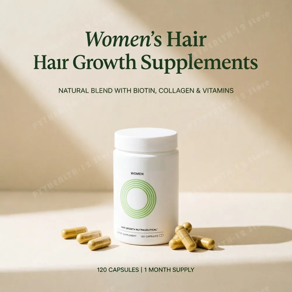 Women's Hair Growth Supplements for Ages 18-44 - Natural Blend with Biotin, Collagen & Vitamins, 120 Capsules, 1 Month Supply
