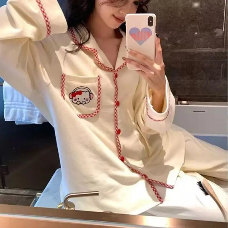 

Милый домашний костюм для девочек: теплый вельветовый комплект с длинными рукавами и брюками для осени и зимы, пижамный набор с мультяшным принтом