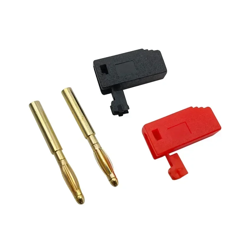 40Pcs 2MM Male Retractable Tube Stackable Banana Plug Copper Gold Plated Wire Soldering Electrical Connector 5 Colors DIY Tools
