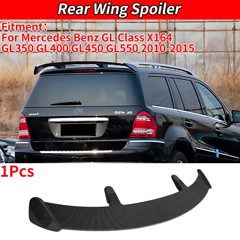 For Mercedes Benz GL Class X164 GL350 GL400 GL450 GL550 2010-2015 2012 Carbon Fiber Tail Wing Rear Trunk Spoiler Car Styling