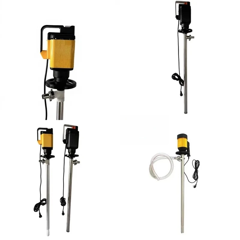 Portable Corrosion Resistant Acid Tank Barrel Pump Long Shaft Industrial Lift Pump PVDF PP SS316L HC276 Impeller