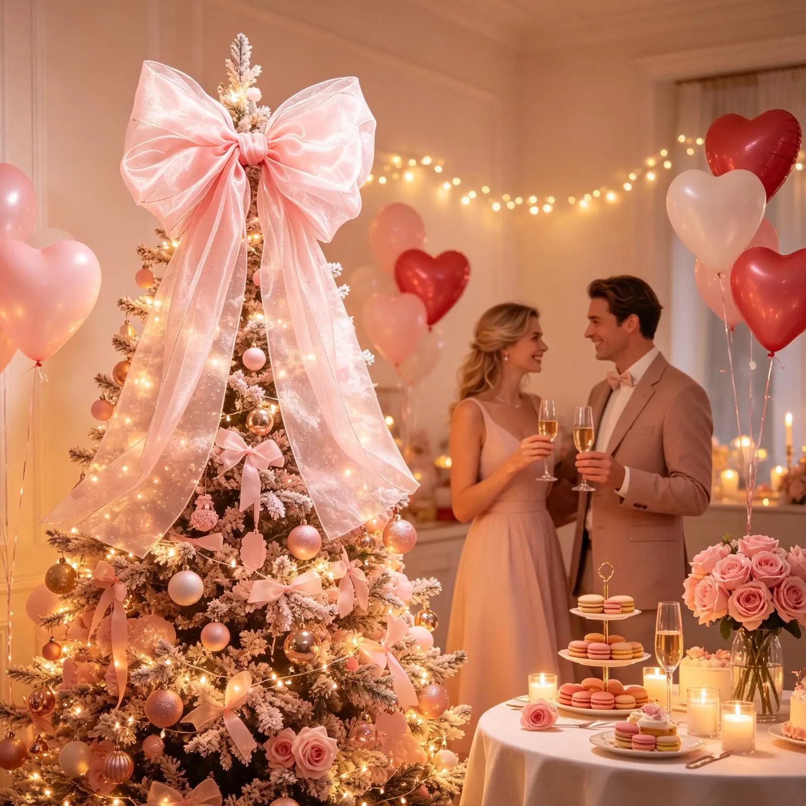 Giant Bow For Christmas Tree 78.7x19.7 Inch Elegant Tulle Long Streamers Extra Large Bow Tree Topper For Party Walls Porches