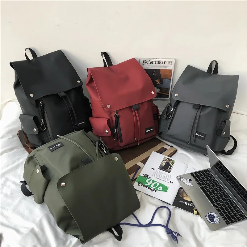 2024Oxford Fashion Casual Travel Backpack Large Capacity Computer Backpack Solid Versatile Style Drawstring Large Size Backpack