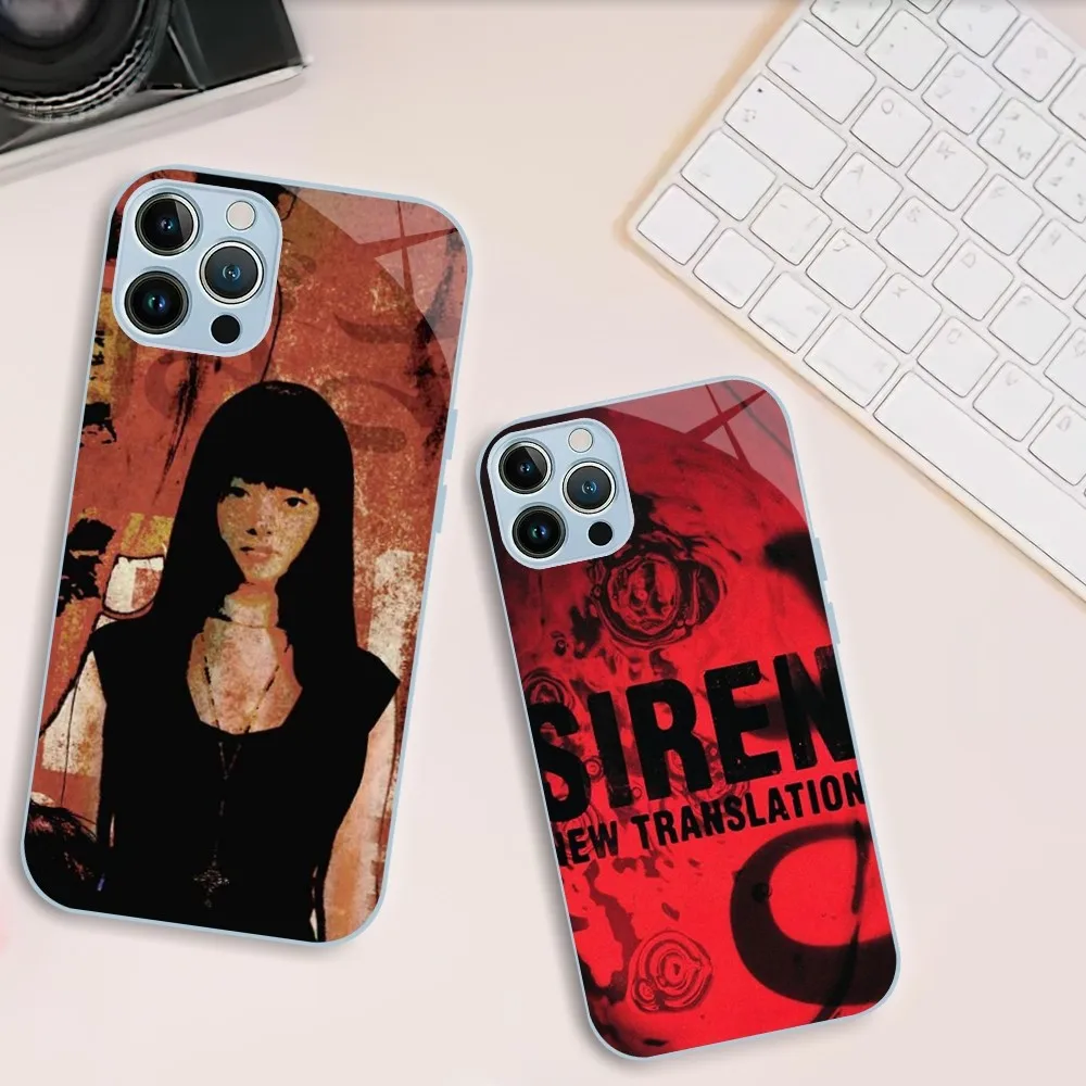 Game S-Siren Blood Curse Phone Case For iphone Tempered Glass 11 14 12 13 Mini Pro Plus X XS MAX XR Cover