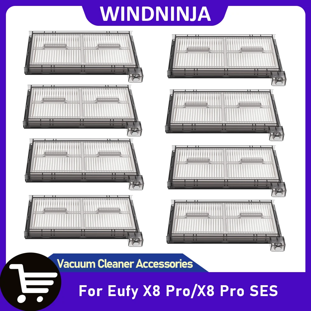 High-efficiency Filtration Filter Accessories Compatible For Eufy X8 Pro Robotic Vacuum Cleaner Washable HEPA Filter Spare Part